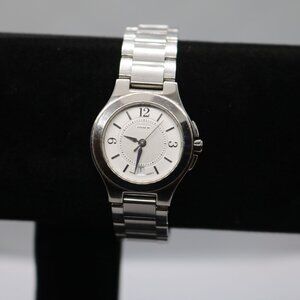 Coach Swiss Quartz ladies watch new battery 0155 stainless steel tank band